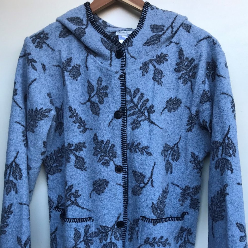 Coldwater Creek Fleece Button Up Coat Size Petite Large